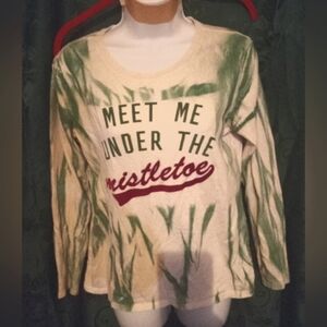 Old Navy size Large upcycled airbrushed long sleeve t-shirt
